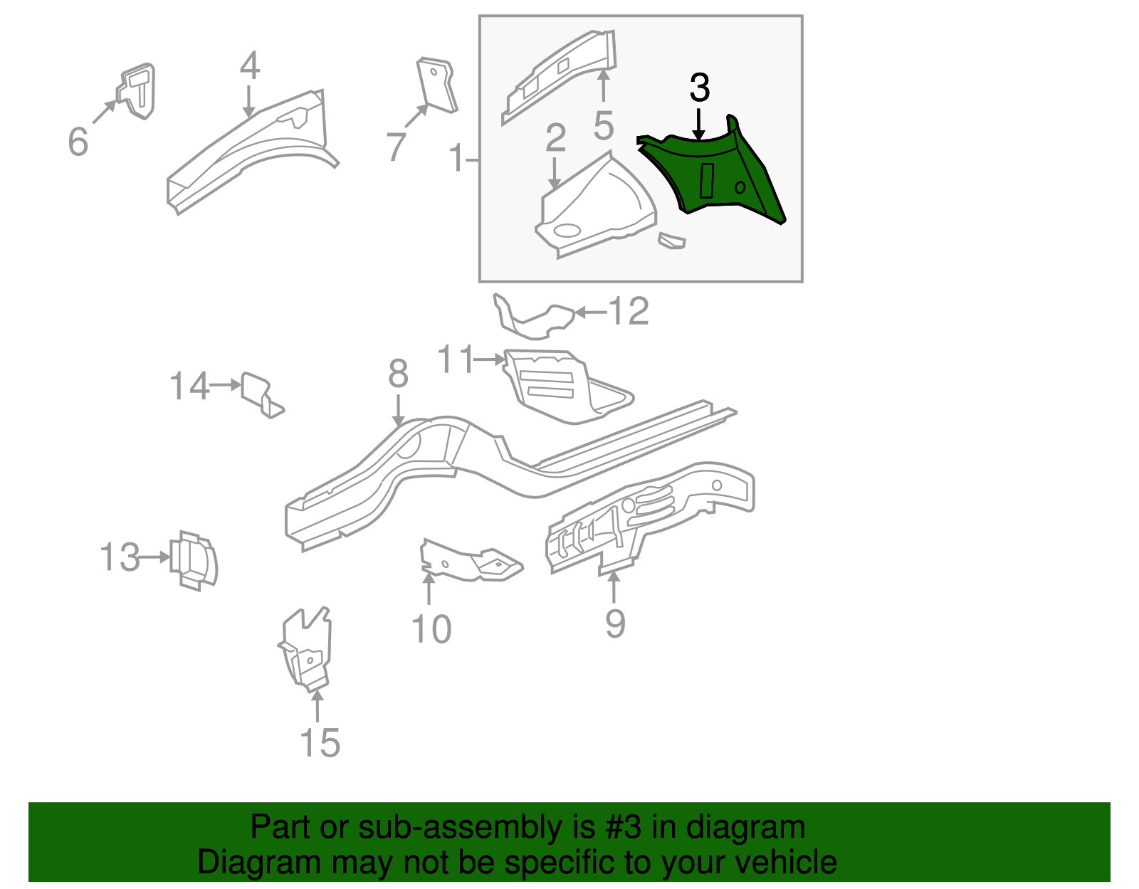 Panel, Front W/H Rear - GM (10363460)