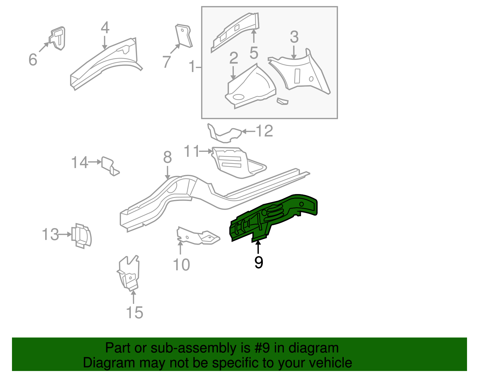 Rail, F/Cmpt Otr Side - GM (10362755)