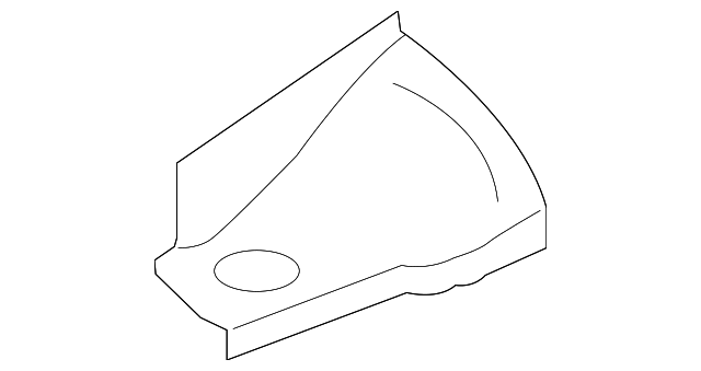Passenger Side Front Wheelhouse Panel with Nut - GM (10396592)