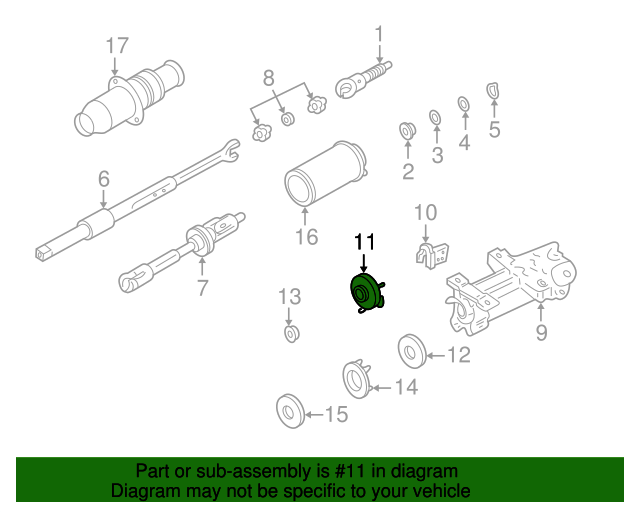 20002011 GM Steering Wheel Position Sensor 15231652 GM