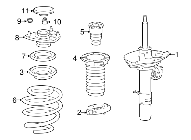 Genuine Honda 51401-S5T-A11 Spring Front Genuine Honda 51401-S5T-A11 Spring Front