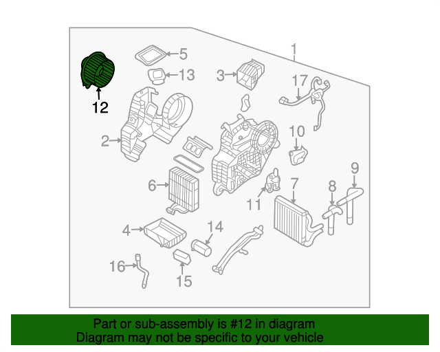 979454D001 Blower Motor 20062014 Kia Sedona Kia.Parts Store