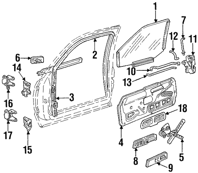 GM OEM Front Door-Rod Left 15759047
