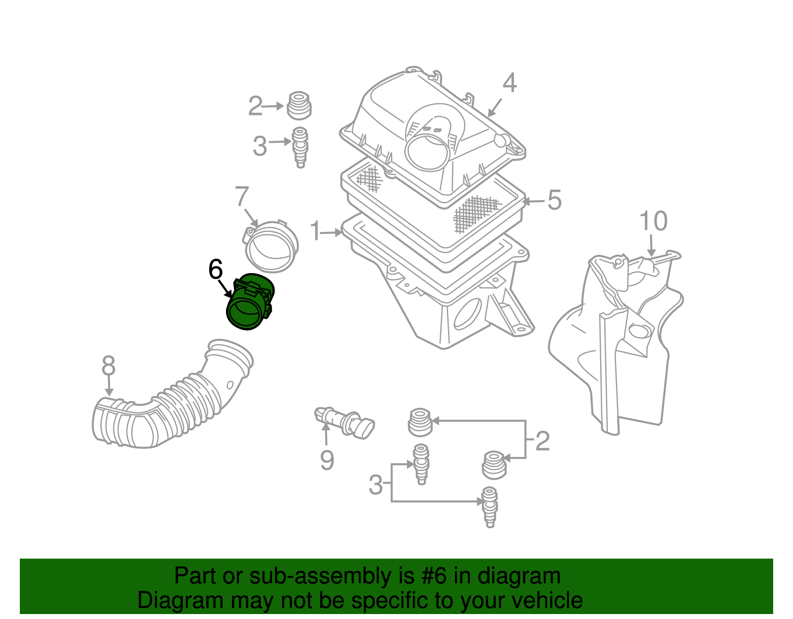 Mass Airflow Sensor with Intake Air Temperature Sensor - GM (19330121)