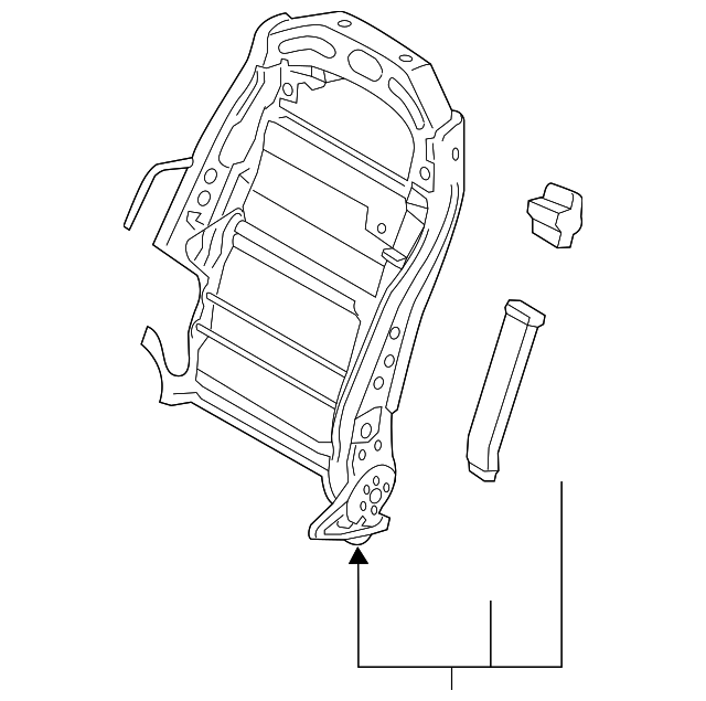 Front Genuine Hyundai 88410-2V030 Seat Back Frame Assembly Passenger Side Front Genuine Hyundai 88410-2V030 Seat Back Frame Assembly Passenger Side