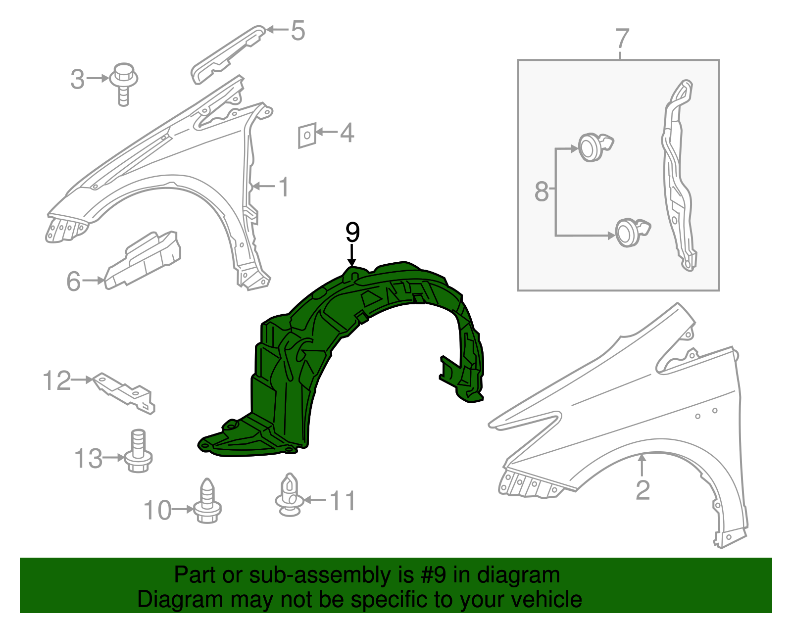 Fender Liner - Toyota (53875-47060)