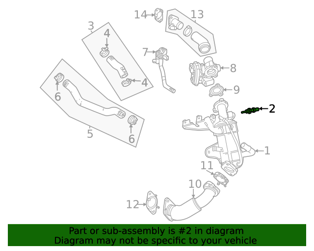 20212022 GM Exhaust Gas Recirculation Cooler Temperature Sensor