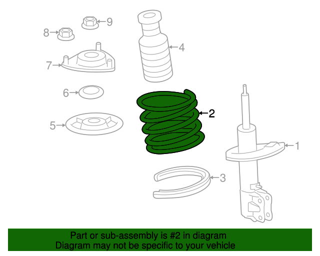 20092015 Mitsubishi Coil Spring 4040A191 Mitsubishi Parts Warehouse