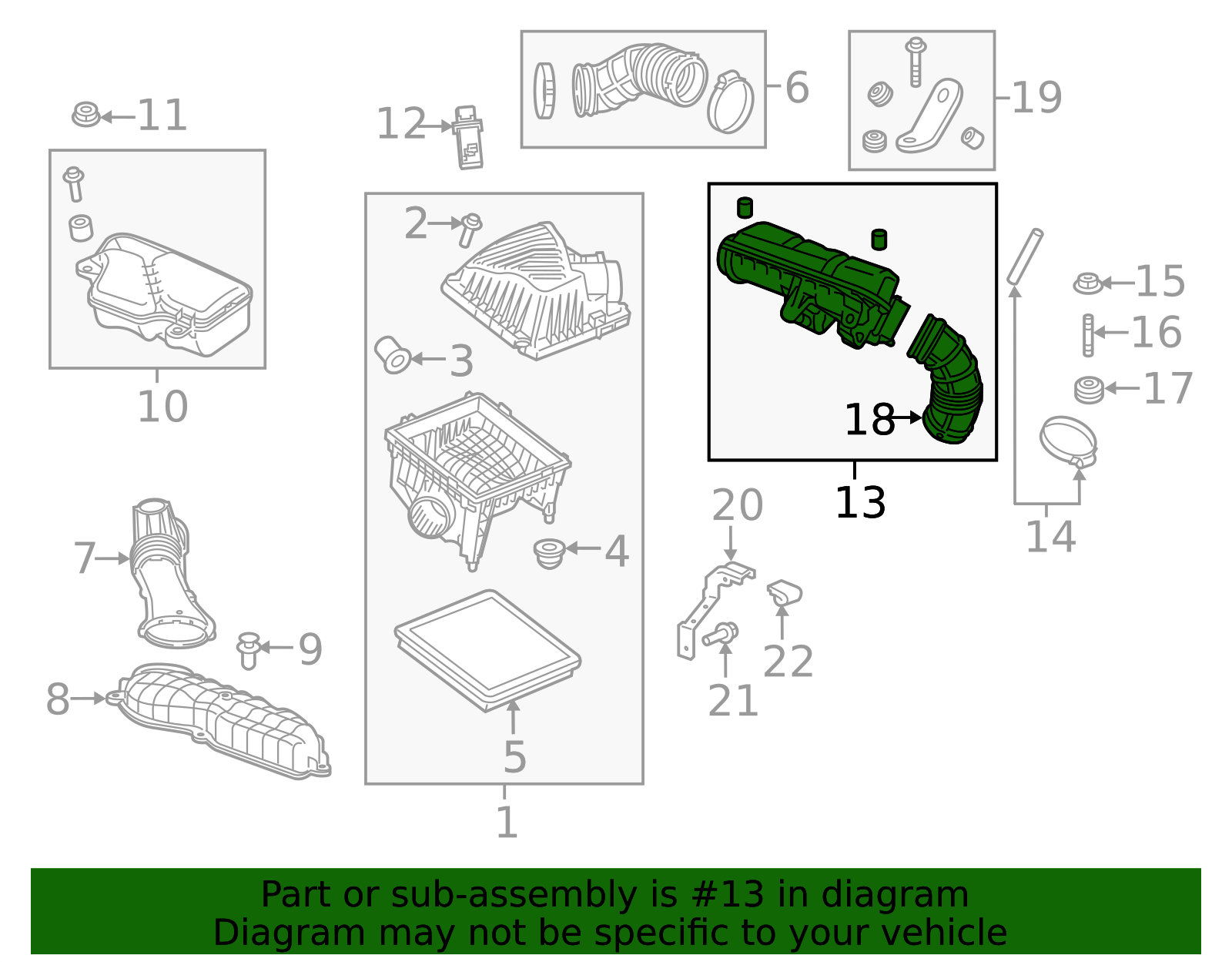 23334033 - Air Cleaner Outlet Resonator 2017-2020 Buick Envision ...