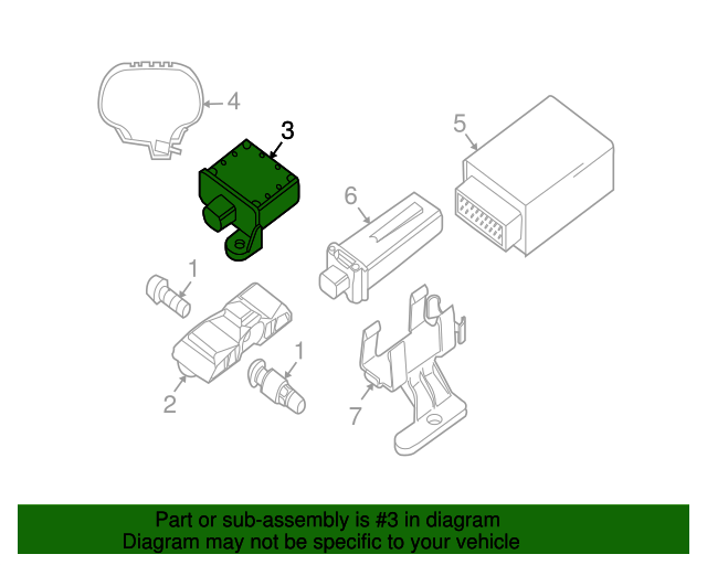 36236781846 20042012 BMW Tire Pressure Monitoring System Sensor