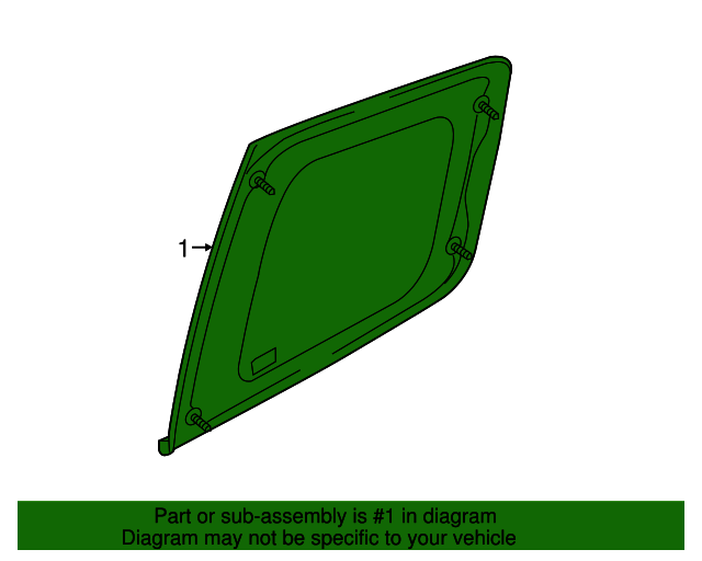 20152022 GM Passenger Side Rear Door Window 23492602 GM