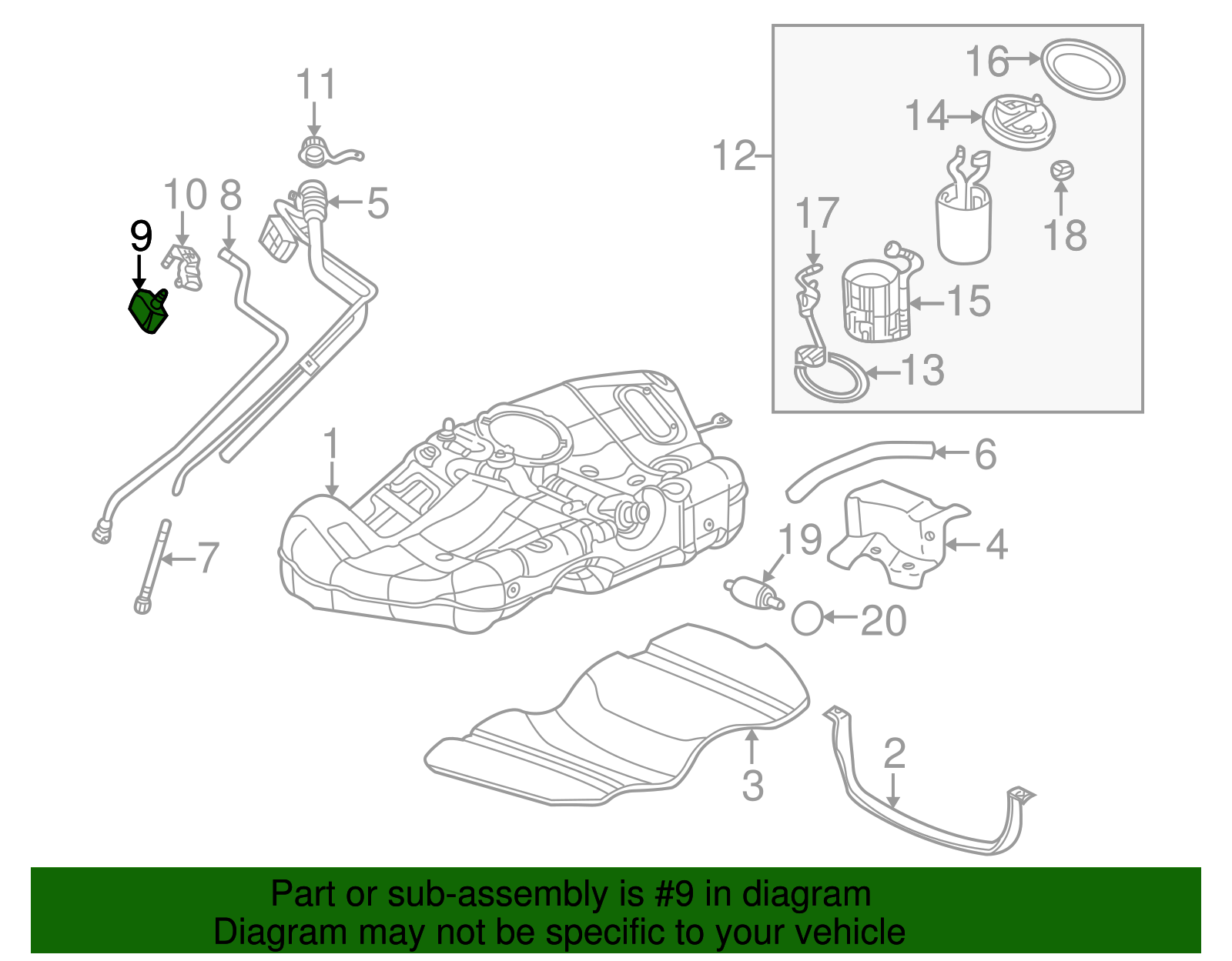 Valve Assembly, Evaporative Emis Cnstr Control - GM (09158137)