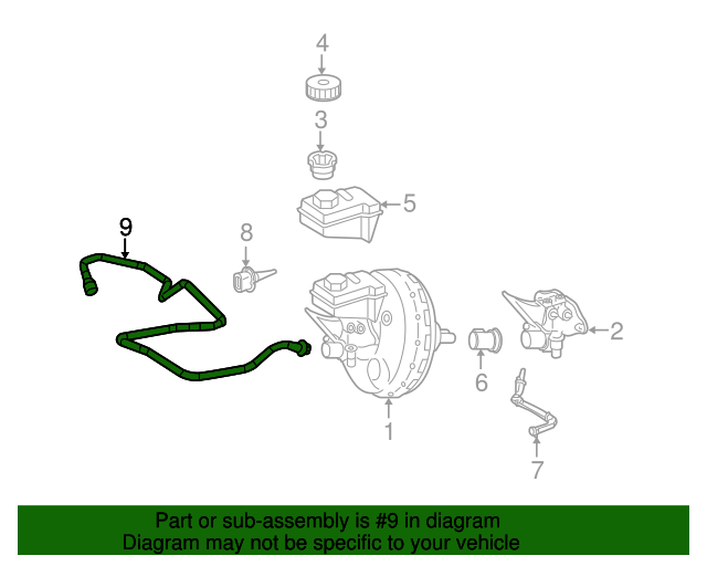 20072012 MercedesBenz Vacuum Hose 1644302229 MB OEM Parts