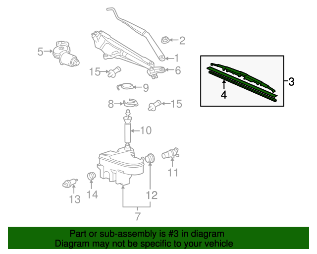 8522233241 Windshield Wiper Blade 20062012 Lexus MyLexusParts