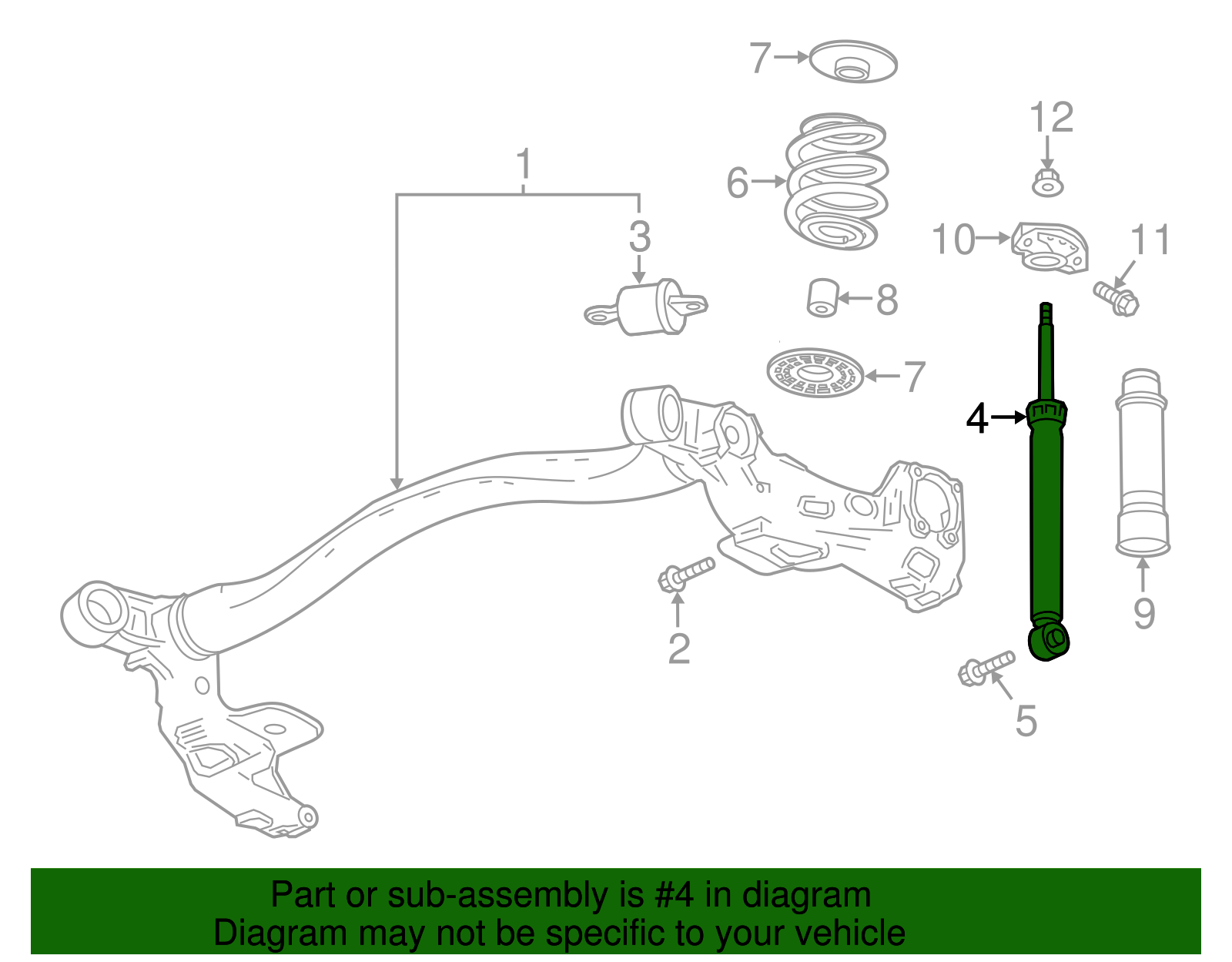 Rear Shock Absorber - GM (95271438)