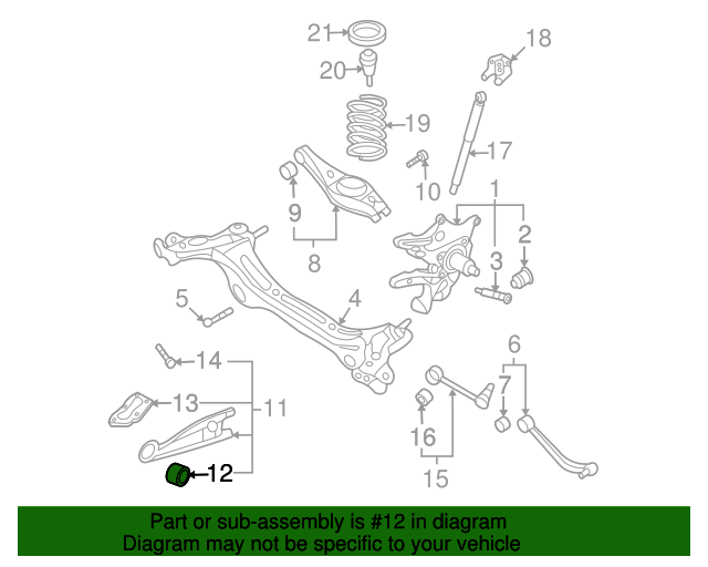 551164D000 Trailing Arm Bushing 20062014 Kia Sedona Kia.Parts Store
