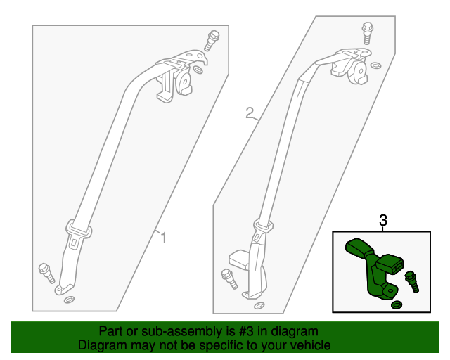 20152020 Acura TLX Buckle Set, R Rear Seat Belt *NH860L* (bing