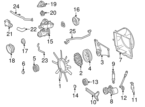 Belts & Pulleys for 1995 Mercedes-Benz C 280 #0