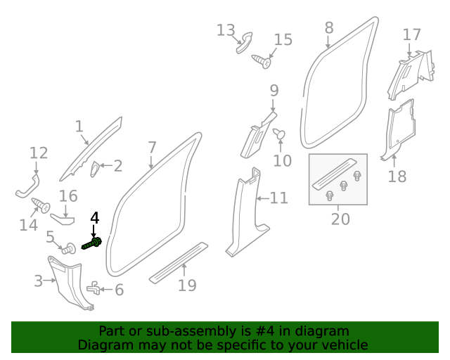 2011-2024 Nissan Cowl Trim Screw 01221-00331 | Nissan Parts Plus