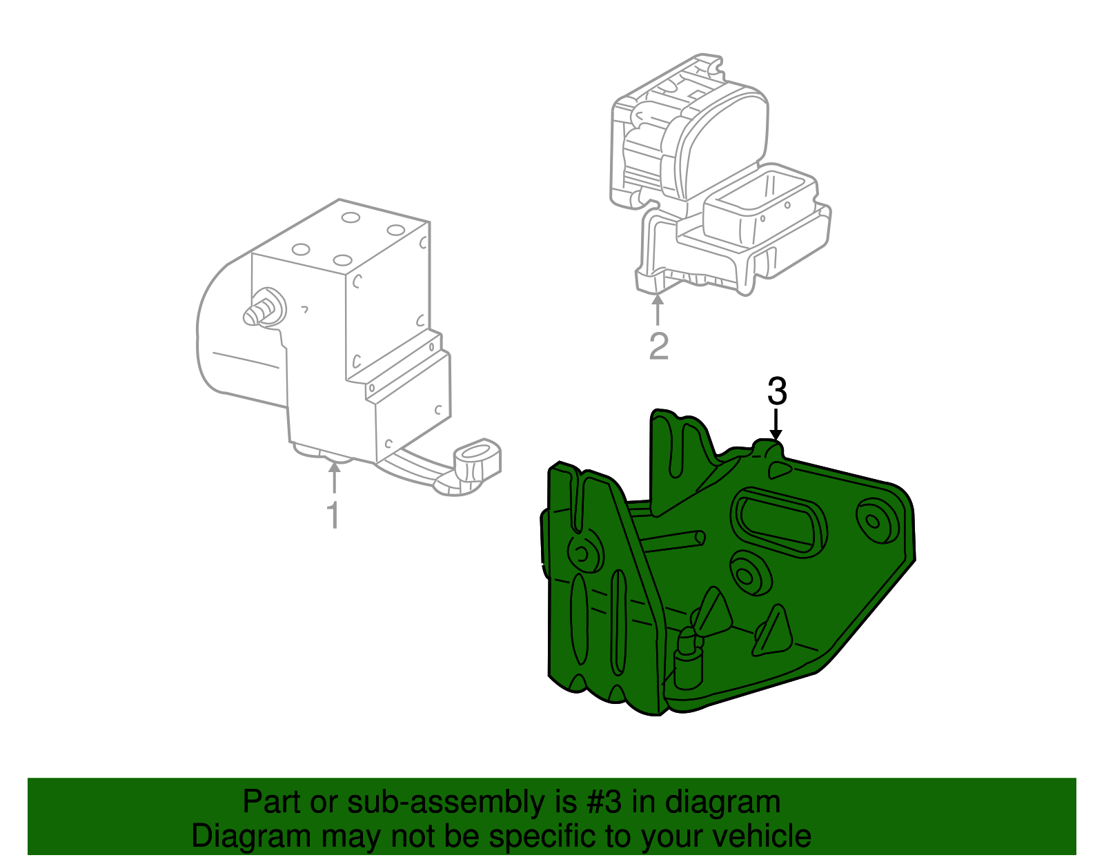 ABS Modulator Bracket - Ford (YF1Z-2C304-CA)
