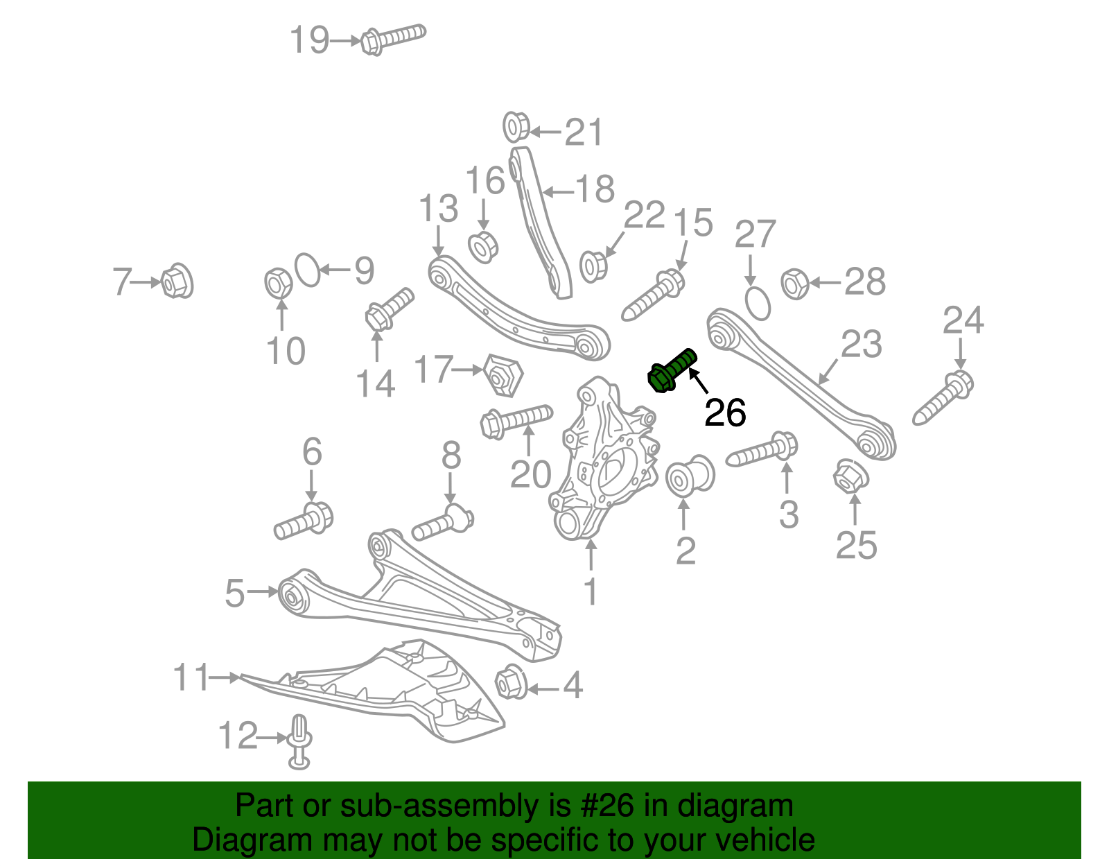 Track Bar Adjust Bolt - Volkswagen (WHT-001-834)