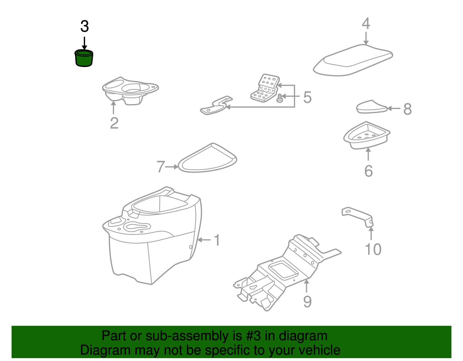 Cup Holder - Ford (YL7Z-7813562-AA)