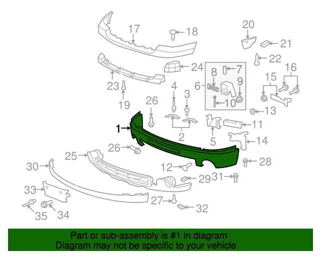 Genuine OEM Front Bumper Impact Bar Part 15941837 Fits 20092013 GM Up To 35 Off On Every