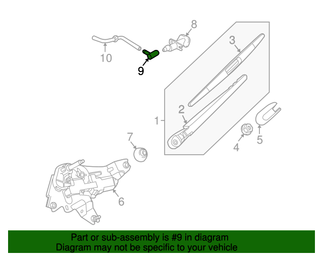 2003-2014 Nissan Murano Nozzle Connector 28937-1W300 | Nissan 