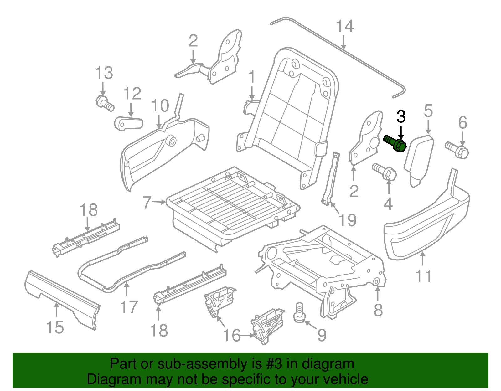 Hinge Bolt - Volkswagen (WHT-004-607)