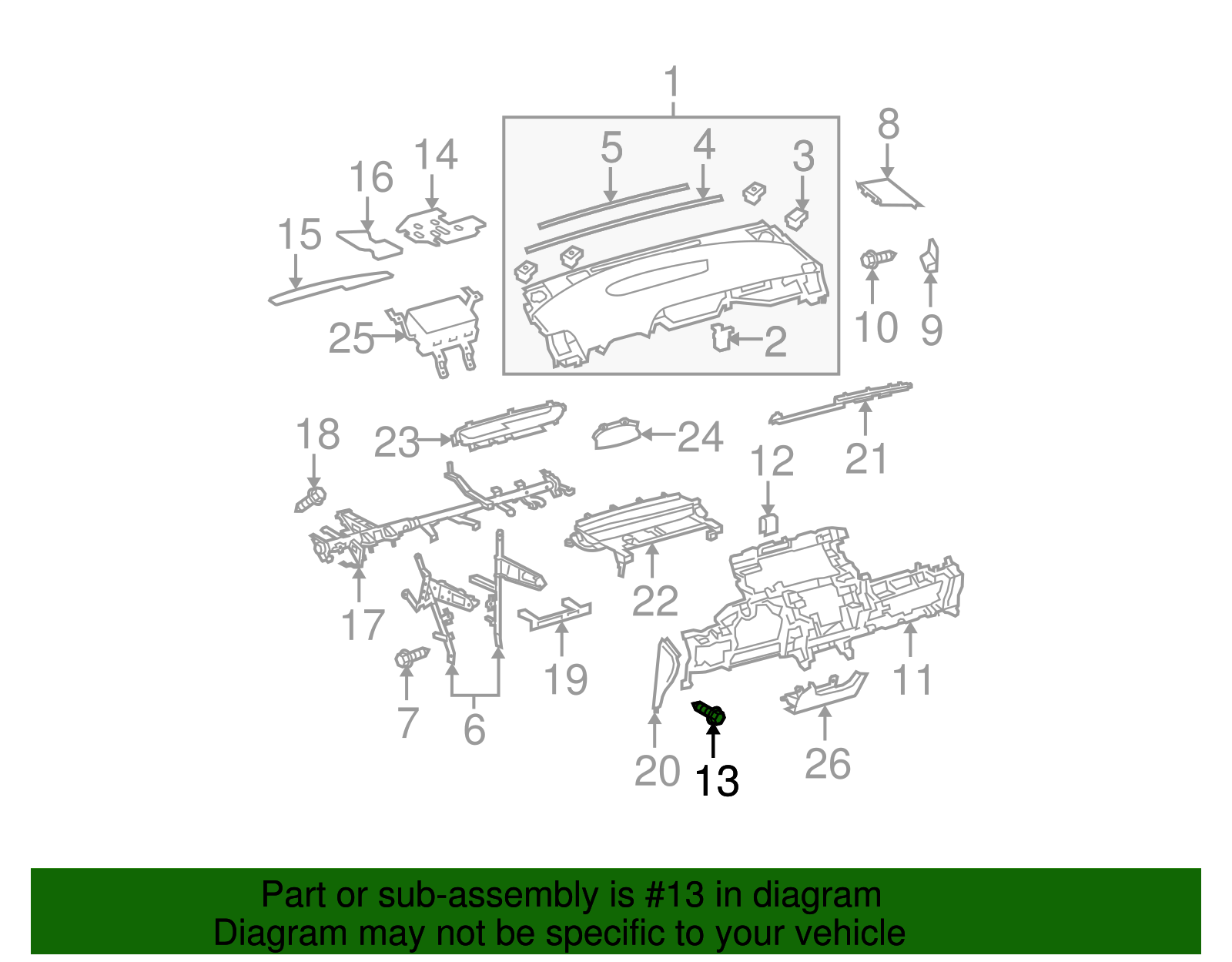 Instrument Panel Screw - Scion (90159-A0055)