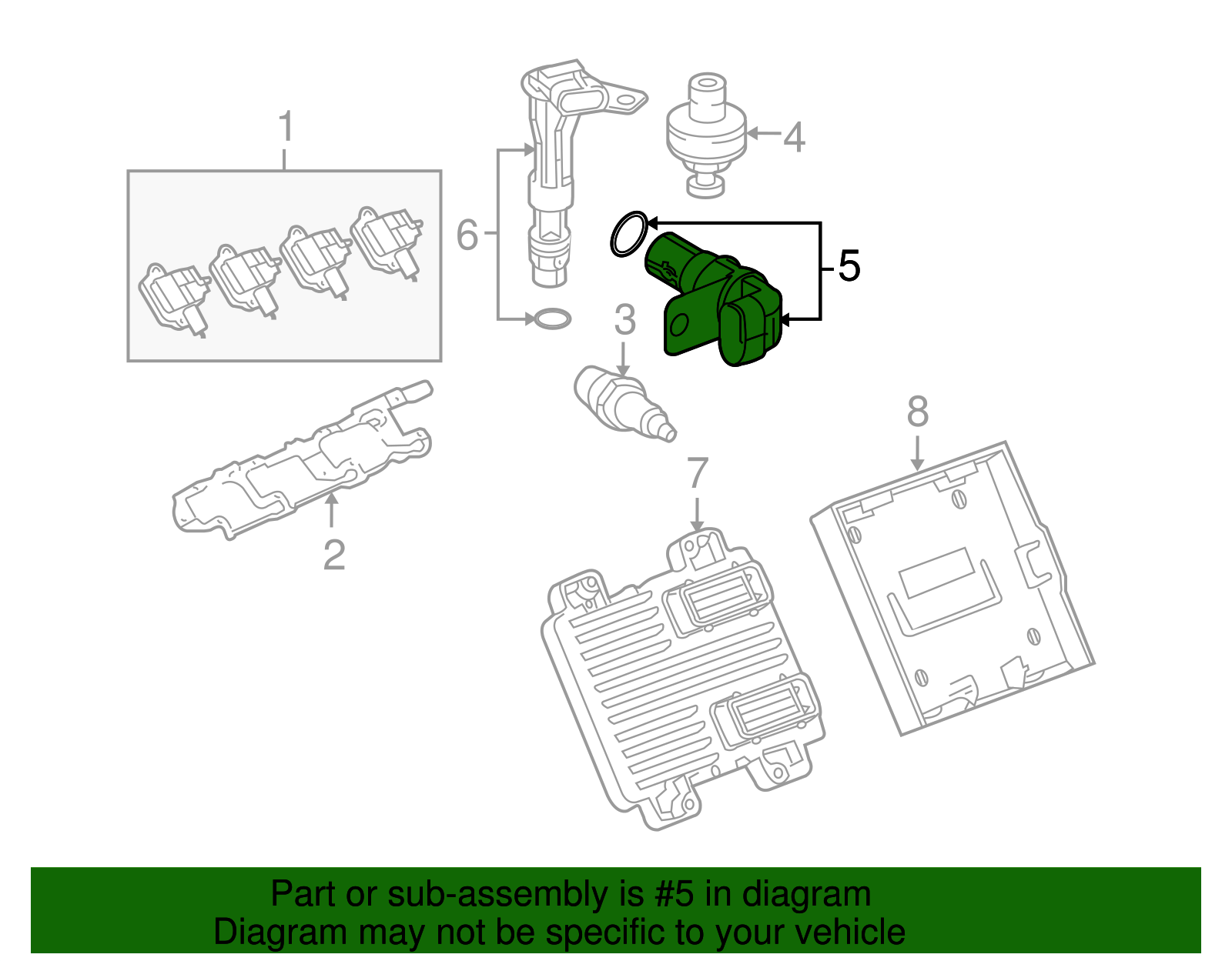 Engine Crankshaft Position Sensor - GM (12703627)