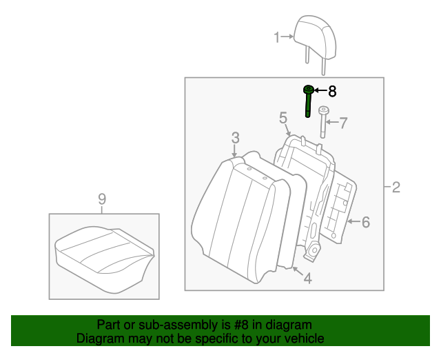 884810A100QD Headrest Guide 20062008 Hyundai Sonata World OEM