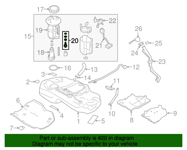 20172019 Subaru Fuel Injection Pressure Regulator 42024FL010 Subaru