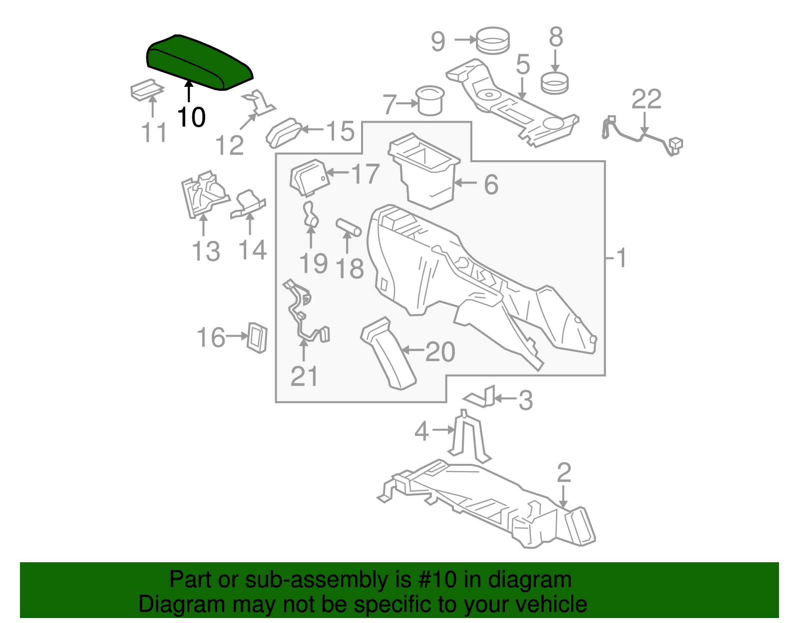Armrest - Buick (89044985)