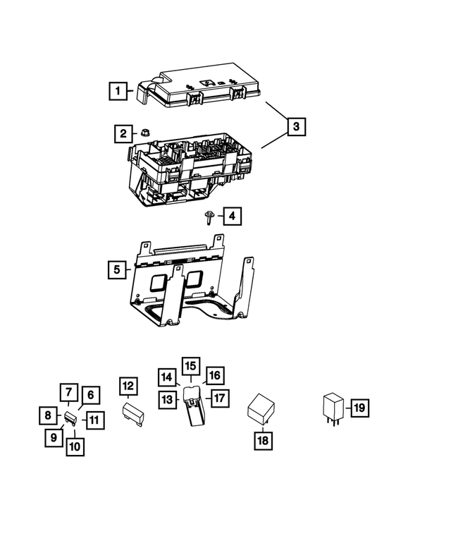 68303924AC Totally Integrated Power Module 20172018 Jeep Mopar