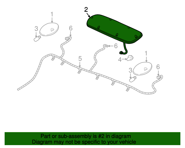 Genuine OEM GM Part Roof Clearance Lamp 20002007 GM 15219564 Parts