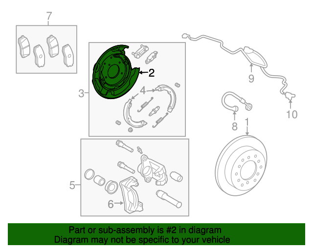 20072015 Toyota Tundra Brake Dust Shield (Left) 465040C012 OEM