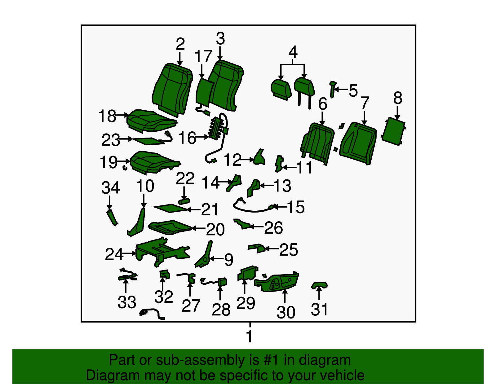 Seat Assembly-Drvr                           *Ebony - GM (15818704)
