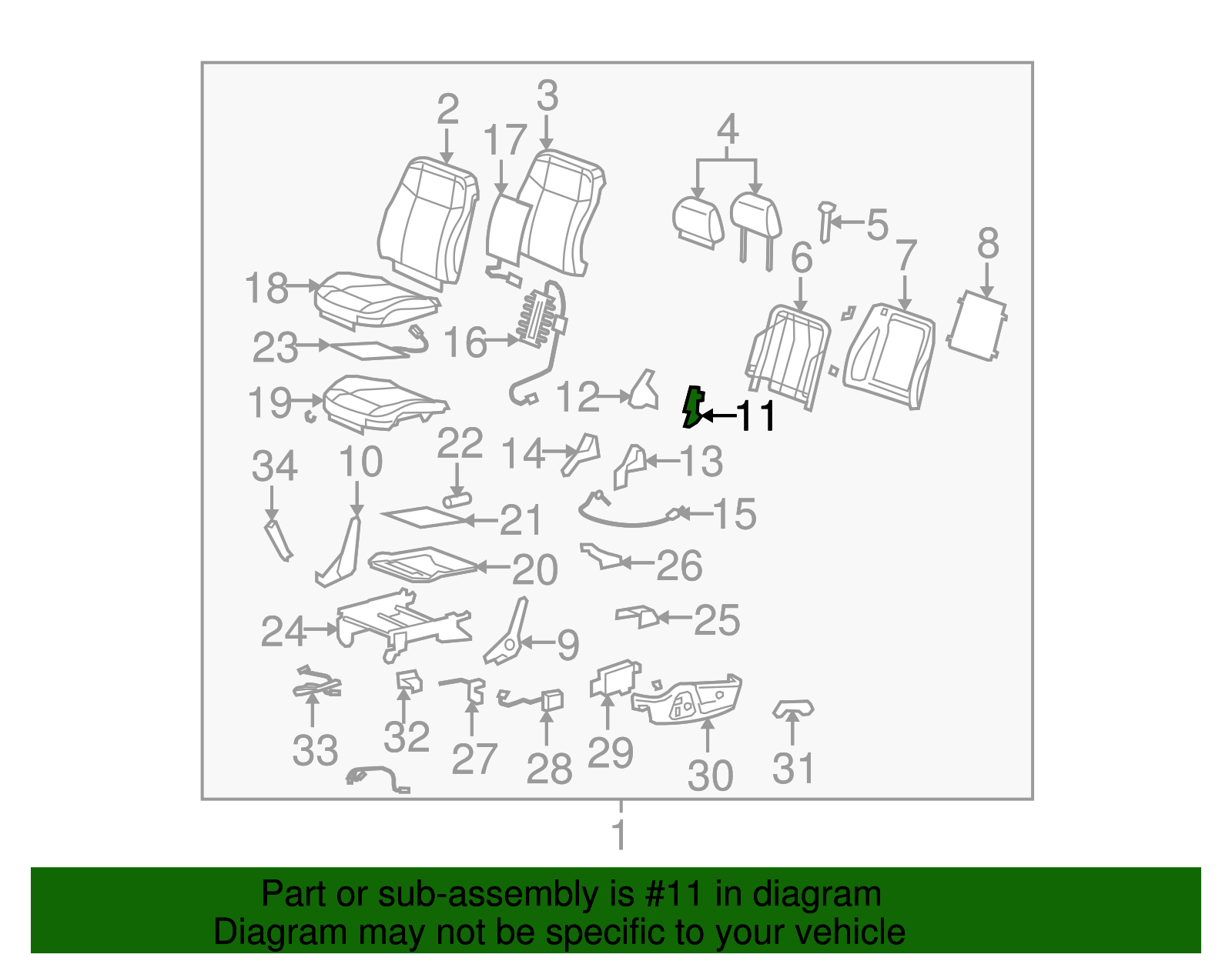 Cover, D/Seat Otr Recl Fin - GM (10399307)