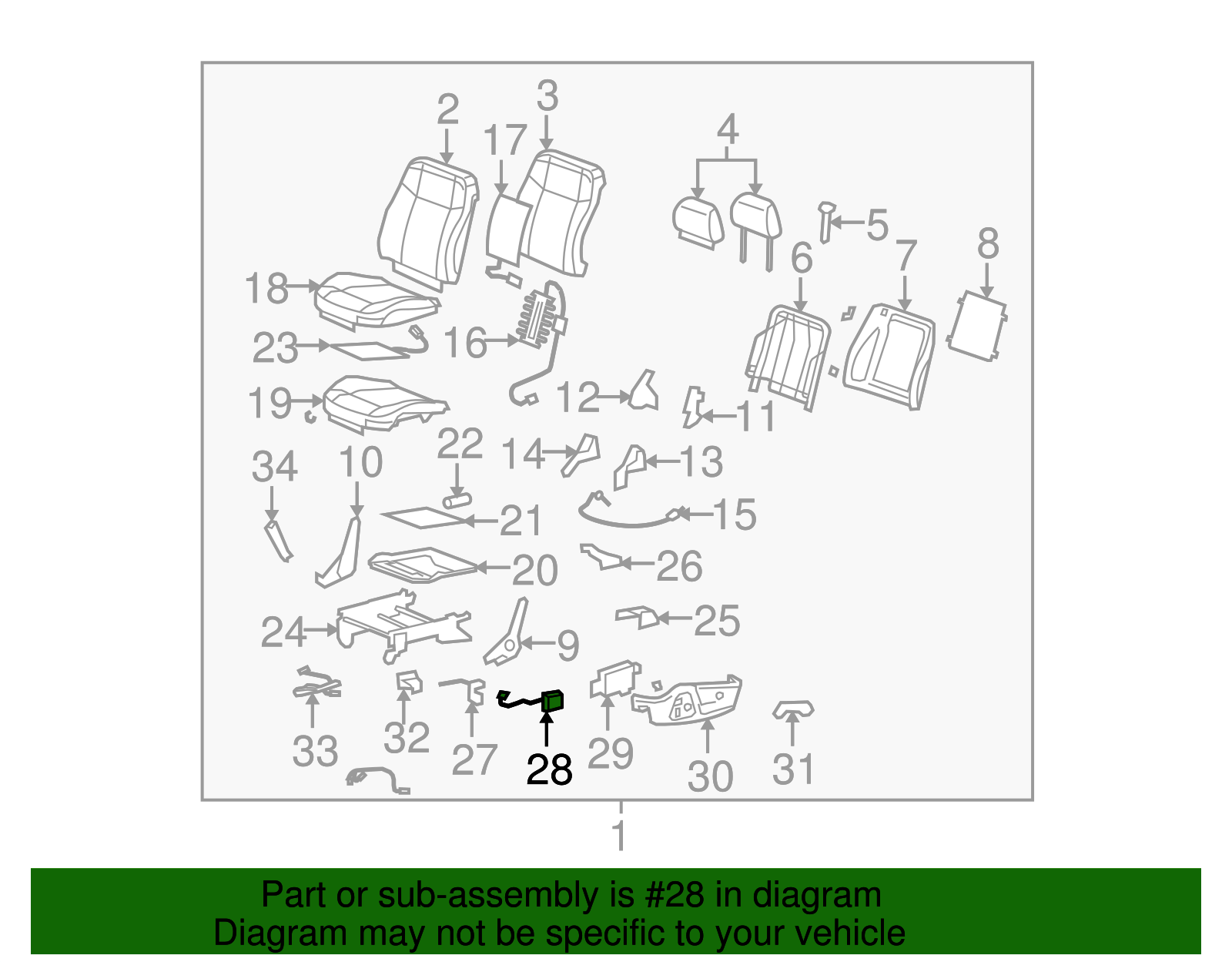 Switch, D/Seat Adjuster (19169160)