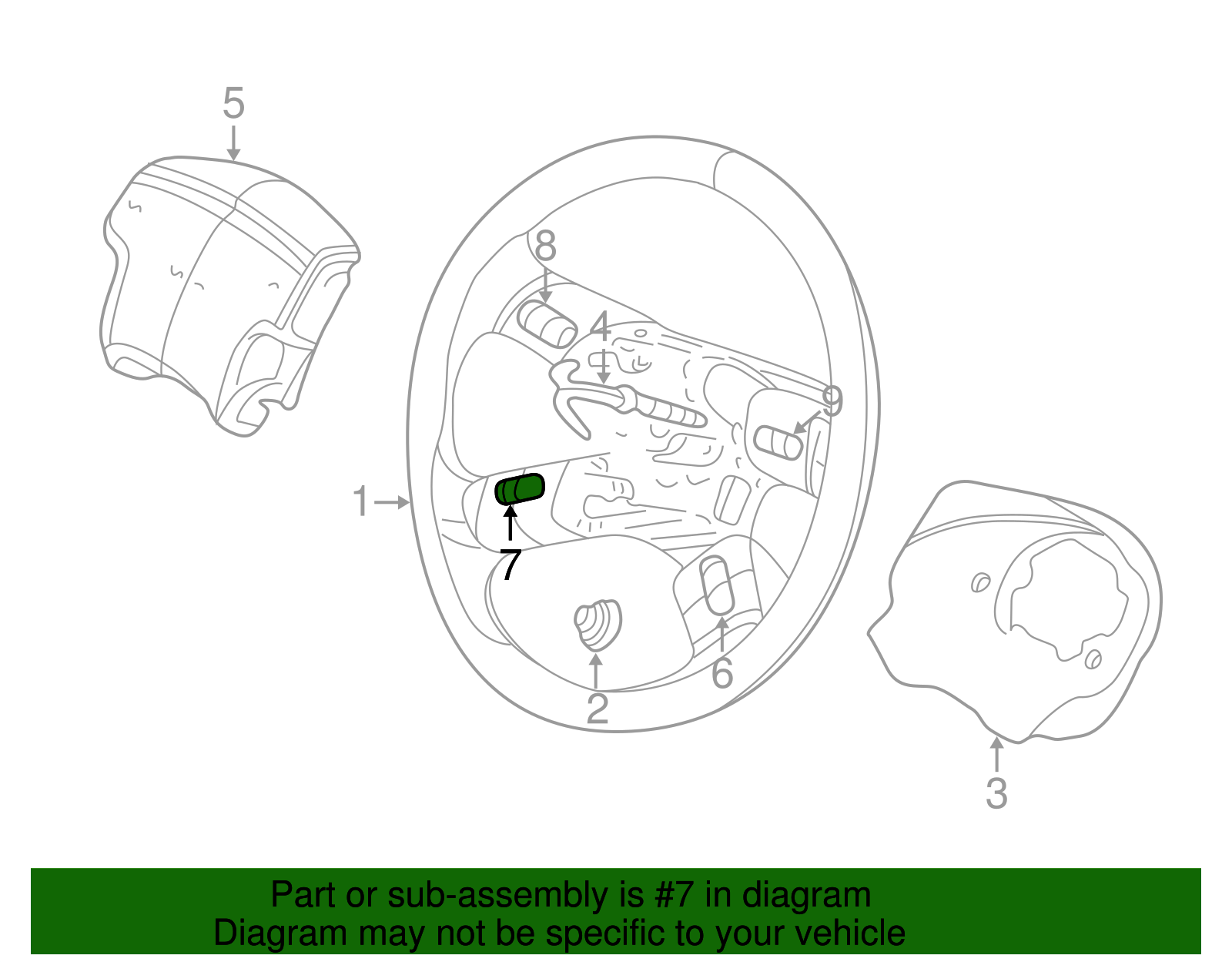 Driver Side Driver Information Display and Multi-Function Switch - GM (21997738)