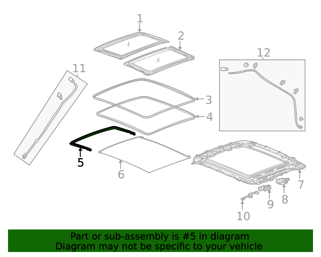 20212022 Chevrolet Trailblazer Sunroof Air Deflector 42638877
