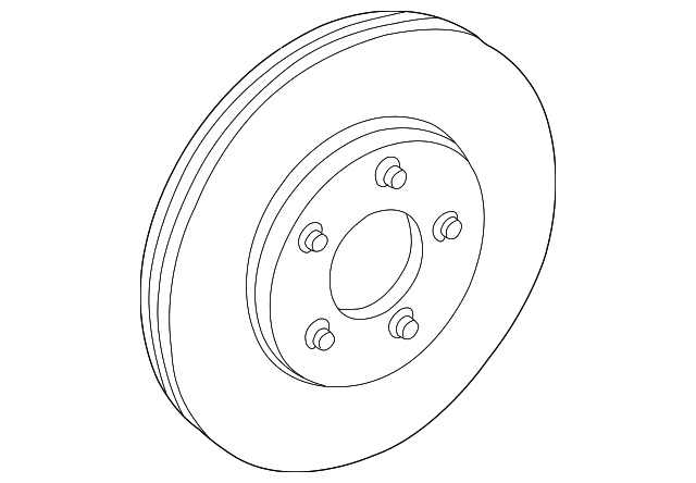 Disc Brake Rotor Front - Ford (YF1Z-1V125-F)