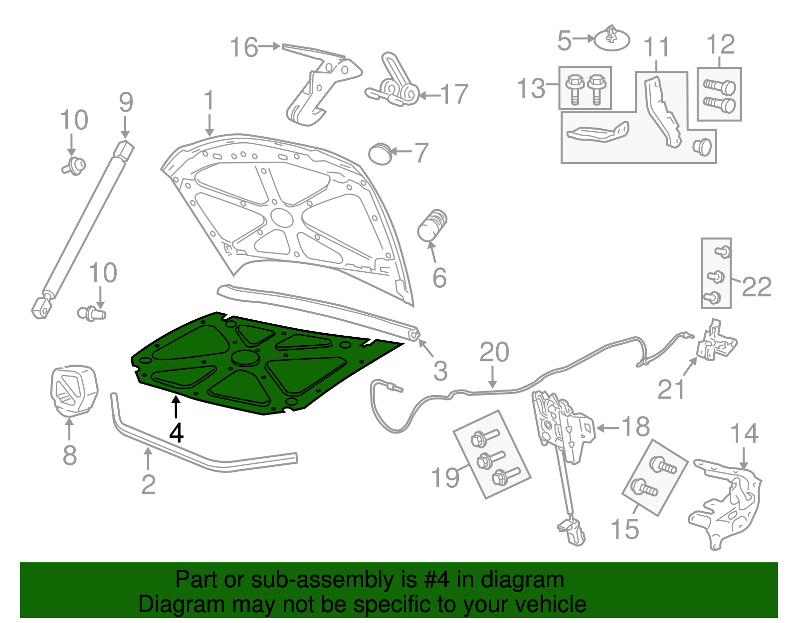 Insulator-Hood - GM (92253505)