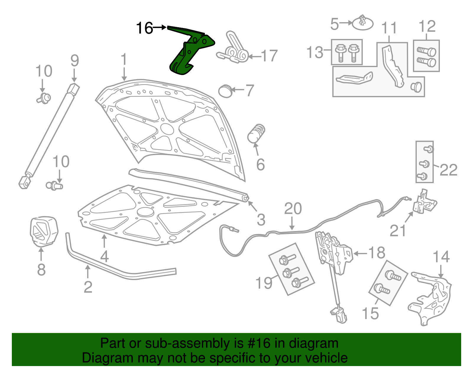 Latch-Hood Secd - GM (92202947)