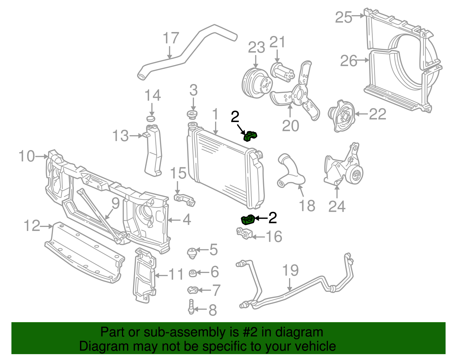 Radiator Lower Insulator - GM (12338053)