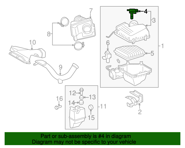 20052015 Toyota Mass Air Flow Sensor 2220431020 Toyota Parts Express