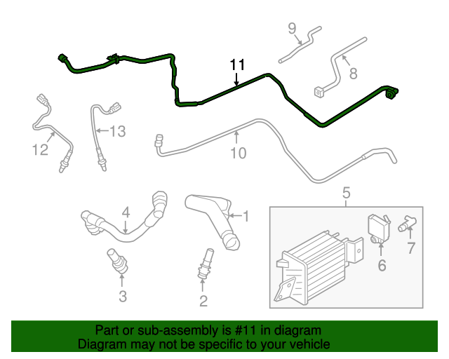 FL3Z9D333C Evaporative Emissions System Lines 20152017 Ford F