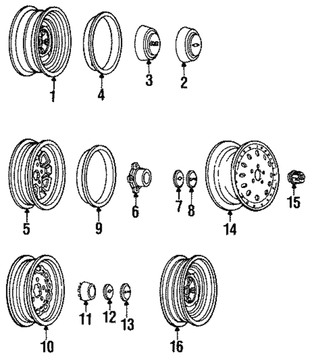 Wheel, Spare - GM (9591883)