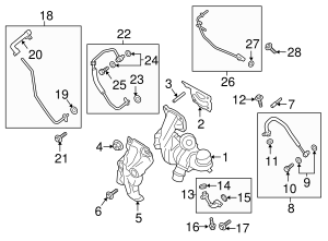 Wht006123 2012-2023 Ford Turbocharger Oil Line O-Ring W715323-S300 | OEM Parts Online